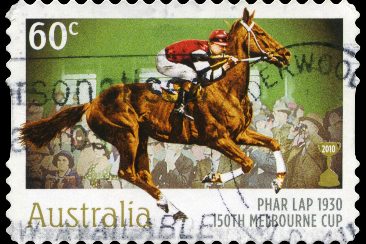 Australian stamp featuring Phar Lap